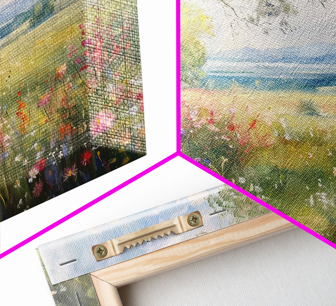 NuevArt Vintage Wildflowers Painting Framed Canvas Print | Moody Decor | Cottagecore Wall Art | Cottage Core | Farmhouse Decor