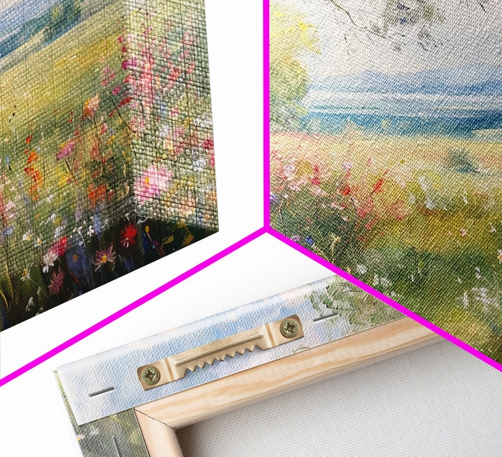 NuevArt Vintage Wildflowers Painting Framed Canvas Print | Moody Decor | Cottagecore Wall Art | Cottage Core | Farmhouse Decor