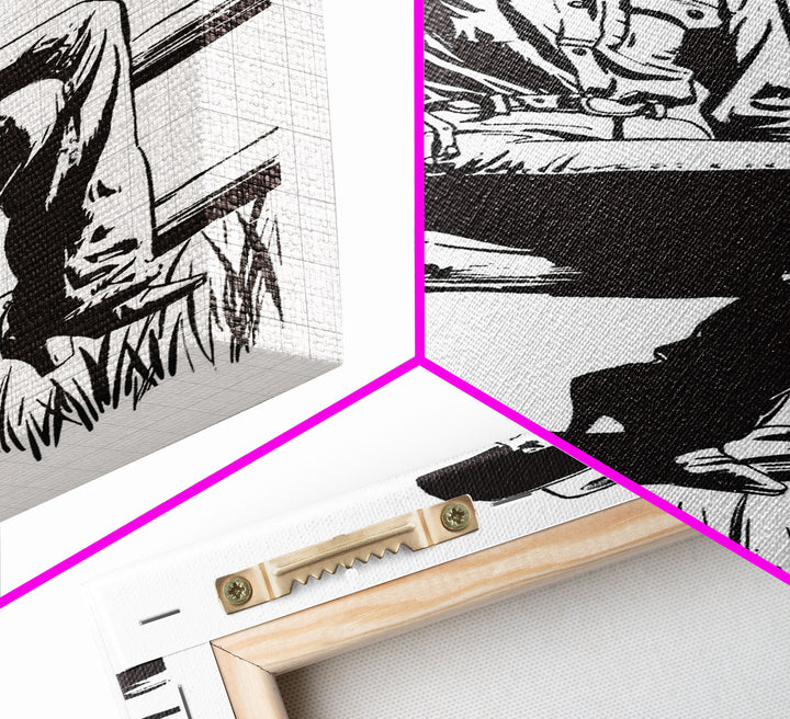 Cowgirl Resting on Fence Art Print, Western Silhouette Framed Canvas, Vintage Cowgirl Artwork, Rustic Home Decor