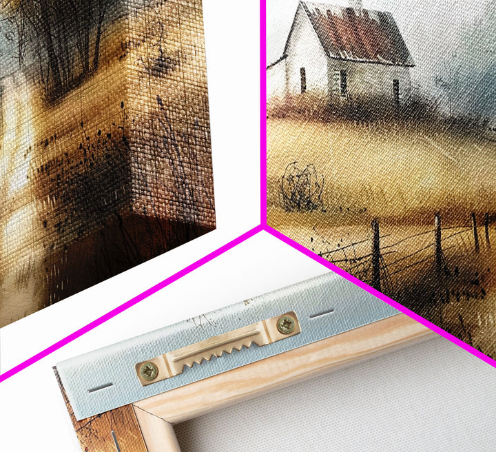 Prickly Pear Cactus Blooming in Desert Sunset, Eye-catching Framed Canvas Print for Living Room, Boho Wall Art, Floral Decor