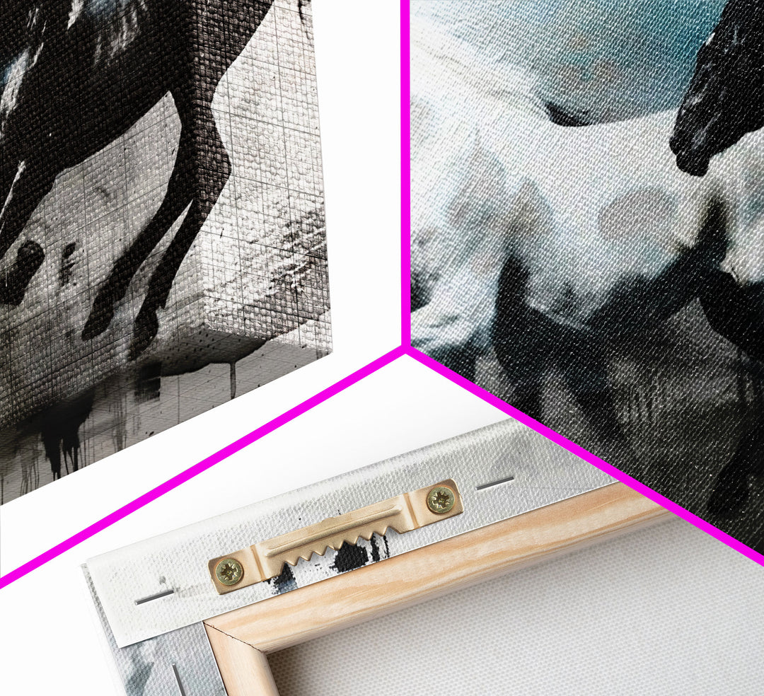 Stunning Trio of Horses Running in Field, Perfect for Living Room Art, Framed Canvas Print, Bedroom Decor, Home Decoration, Horse Lover Gift