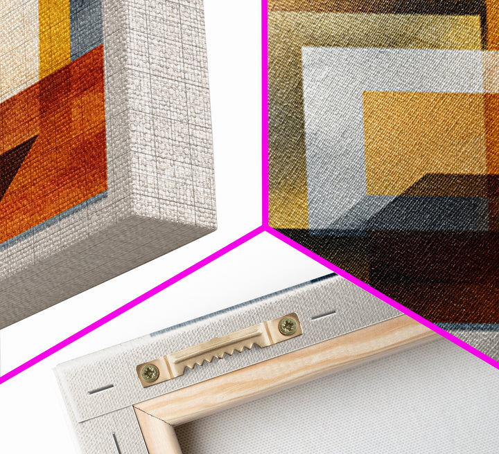 Modern Geometric Composition for Living Spaces Canvas Print, Wall Art, Textured Wall Art, Living Room Decor, Abstract Art, WAL-1x1-76