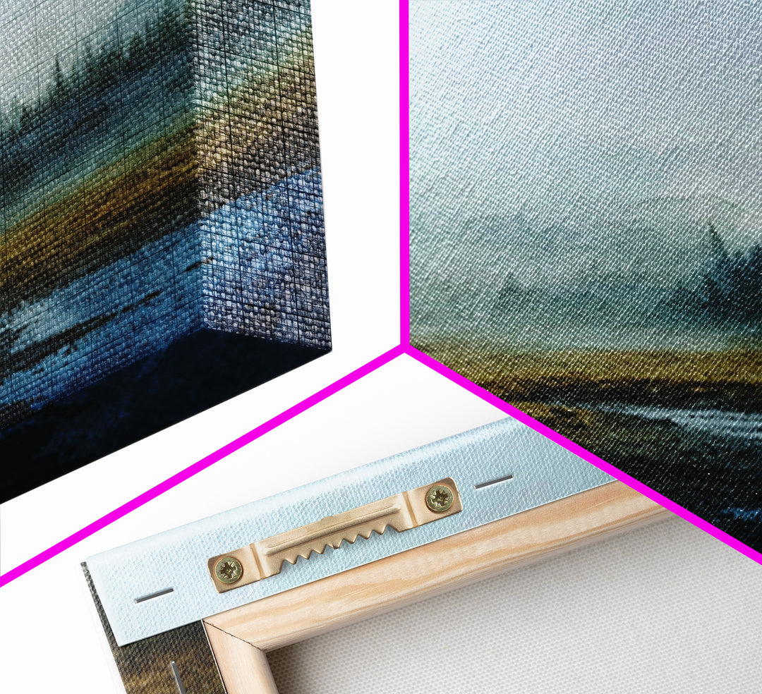 Moody Forest Landscape Canvas Print, Wall Art, Boho Decor, Living Room Decor, Fine Art, Painting, Art Print, WAL-1x1-82