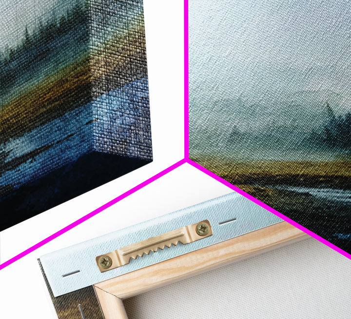 Moody Forest Landscape Canvas Print, Wall Art, Boho Decor, Living Room Decor, Fine Art, Painting, Art Print, WAL-1x1-82