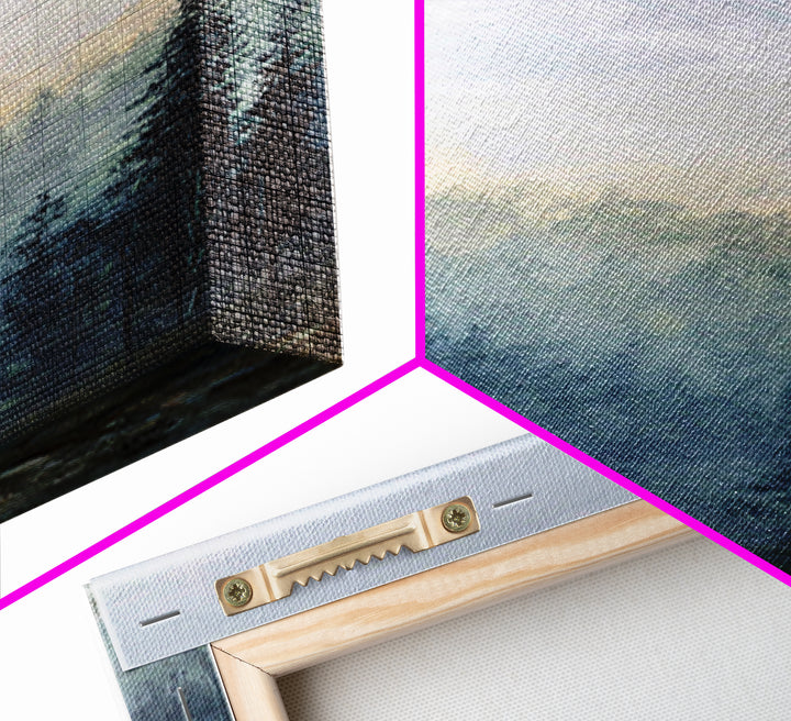 Moody Forest Landscape Canvas Print, Wall Art, Prints Wall Art, Living Room Decor, Oil Painting, Textured Painting, WAL-1x3-22