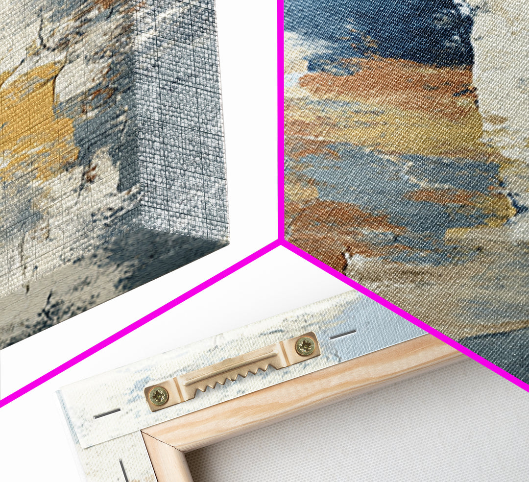 Luxury Neutral Plaster Texture Abstract Canvas Print, Wall Art, Wood Wall Art, Living Room Decor, Fine Art, Textured Painting, WAL-1x3-51