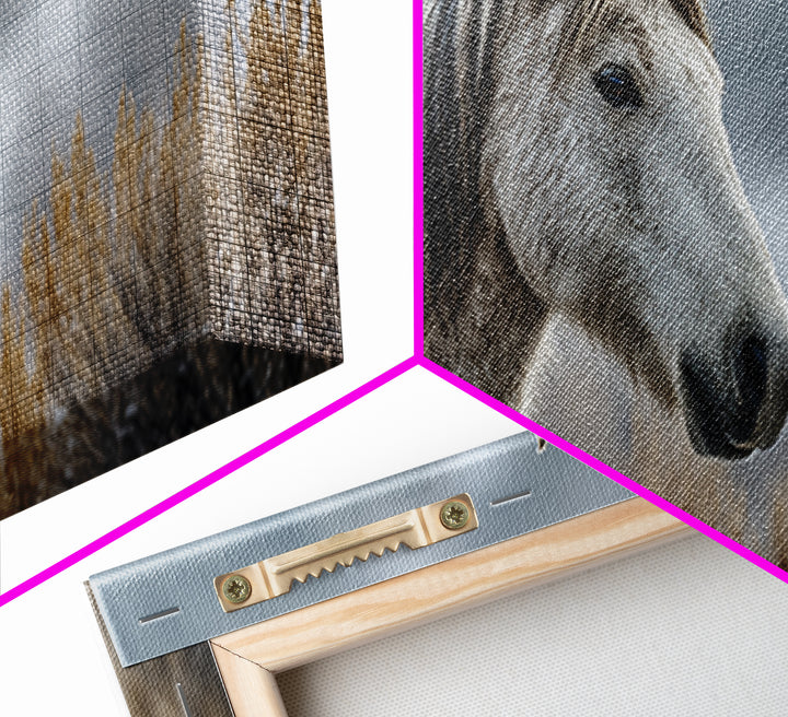 Wild Horse Portrait Framed Canvas Print, Wall Art, Wall Decor, Living Room Decor, Fine Art, Large Wall Art, Art Deco, WAL-2x1-33