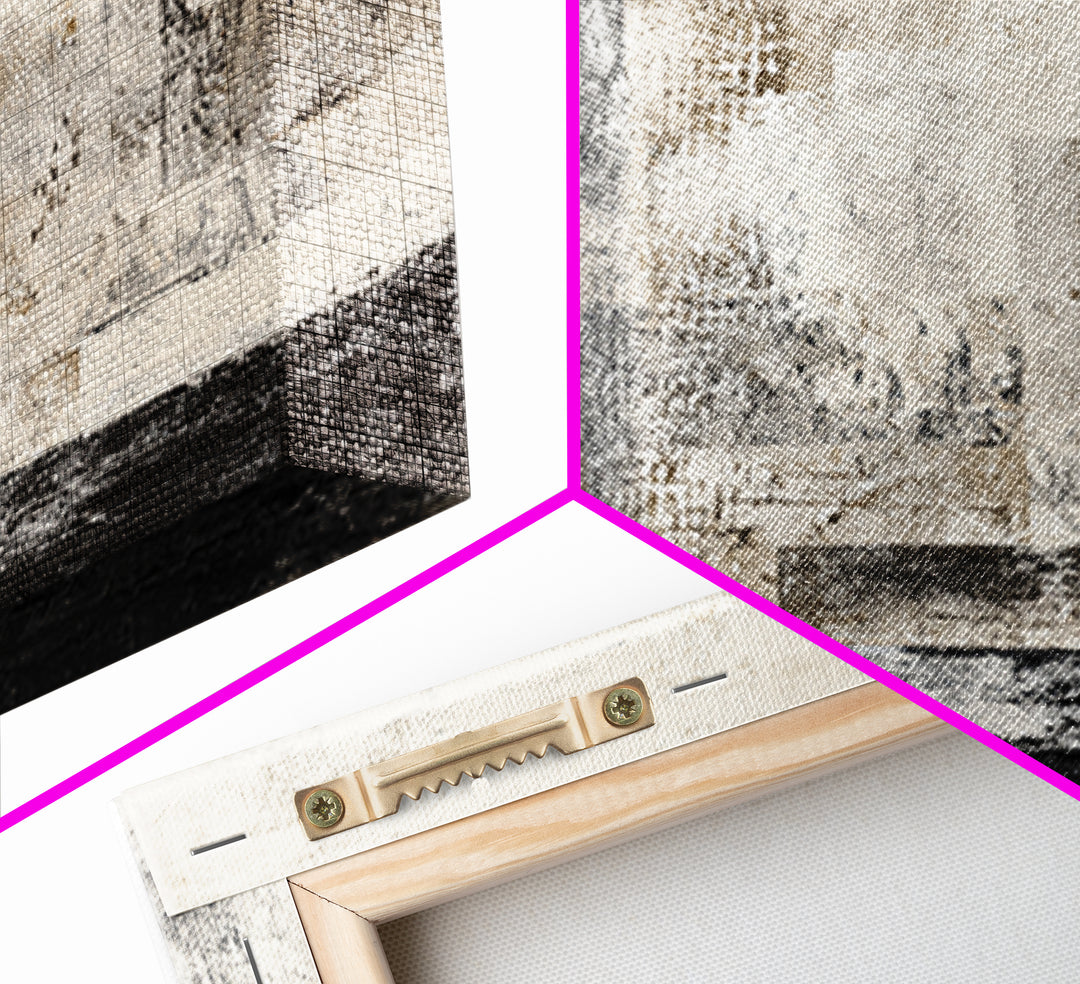 Black and White Architectural Study Canvas Print, Wall Art, Large Wall Art, Living Room Decor, Fine Art, Abstract Wall Art, WAL-2x1-76