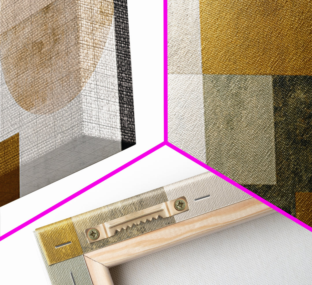 Modern Geometric Composition for Living Spaces Framed Canvas Print, Wall Art, Framed Wall Art, Living Room Decor, Fine Art, WAL-2x1-96