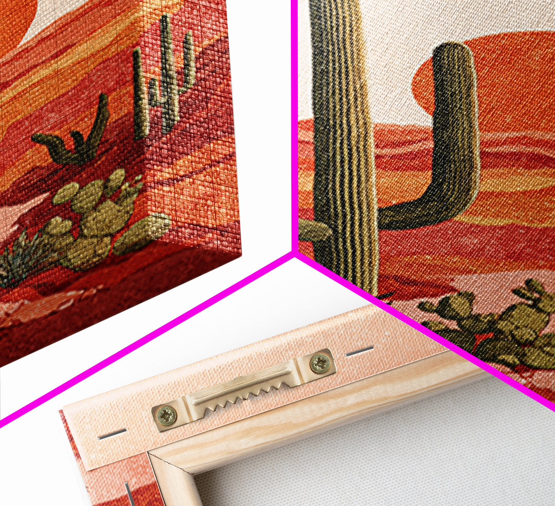 Desert Landscape in Warm Terracotta Tones Canvas Print, Wall Art, Canvas, Living Room Decor, Fine Art, Canvas Wall Art, WAL-2x3-39