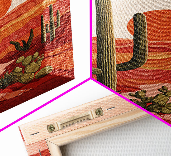 Desert Landscape in Warm Terracotta Tones Canvas Print, Wall Art, Canvas, Living Room Decor, Fine Art, Canvas Wall Art, WAL-2x3-39