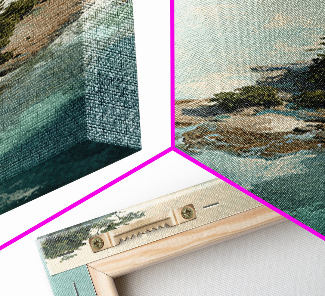 Coastal Aerial Water Study Framed Canvas Print, Wall Art, Wall Art Prints, Living Room Decor, Fine Art, Abstract Art, WAL-2x3-43