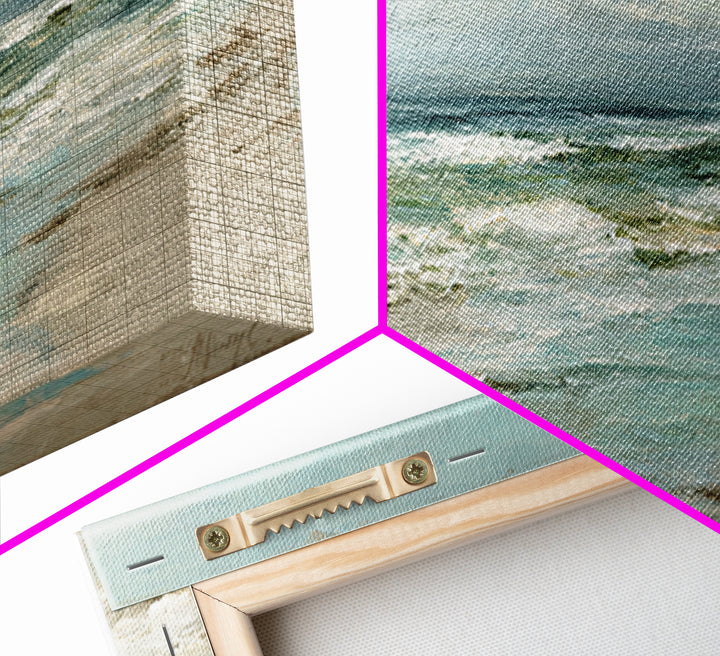 Classic Seascape with Dramatic Clouds Canvas Print, Wall Art, Art Print, Living Room Decor, Fine Art, Wall Hanging, WAL-3x1-91