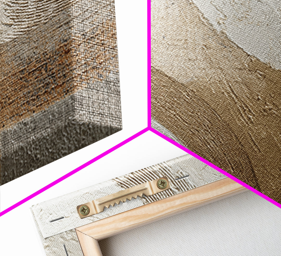 Luxury Neutral Plaster Texture Abstract Framed Canvas Print, Wall Art, Statement Artwork, Living Room Decor, Abstract Art, WAL-3x2-19