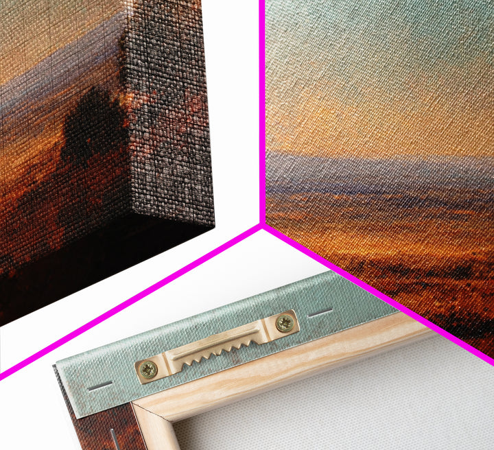 Desert Landscape in Warm Terracotta Tones Framed Canvas Print, Wall Art, Room Decor, Living Room Decor, Fine Art, WAL-3x2-35