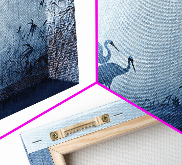 Monochrome Ink Crane Composition Canvas Print, Wall Art, Wall Art for Mom, Living Room Decor, Oil Painting, Prints Wall Art, WAL-3x2-4