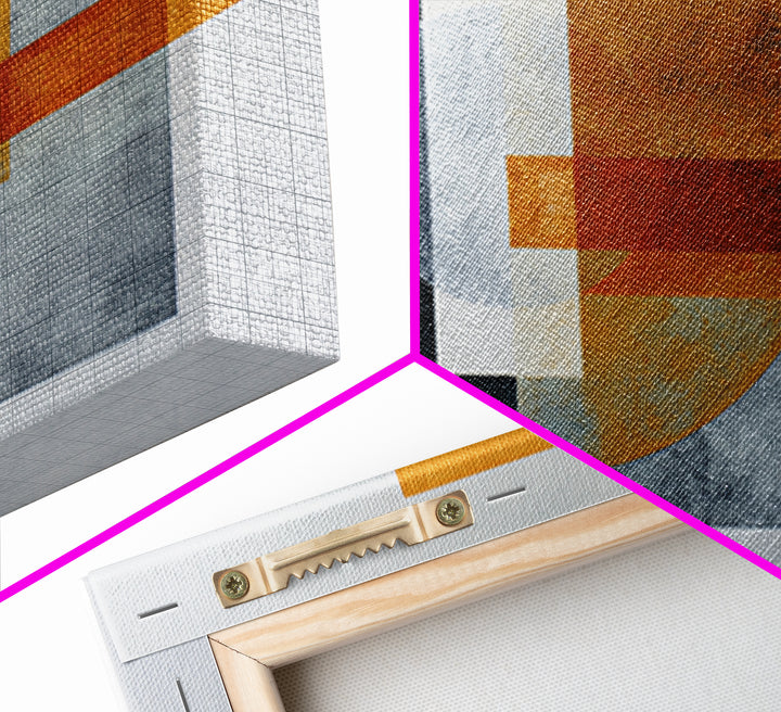 Modern Geometric Composition for Living Spaces Framed Canvas Print, Wall Art, Framed Wall Art, Living Room Decor, Fine Art, WAL-3x2-8