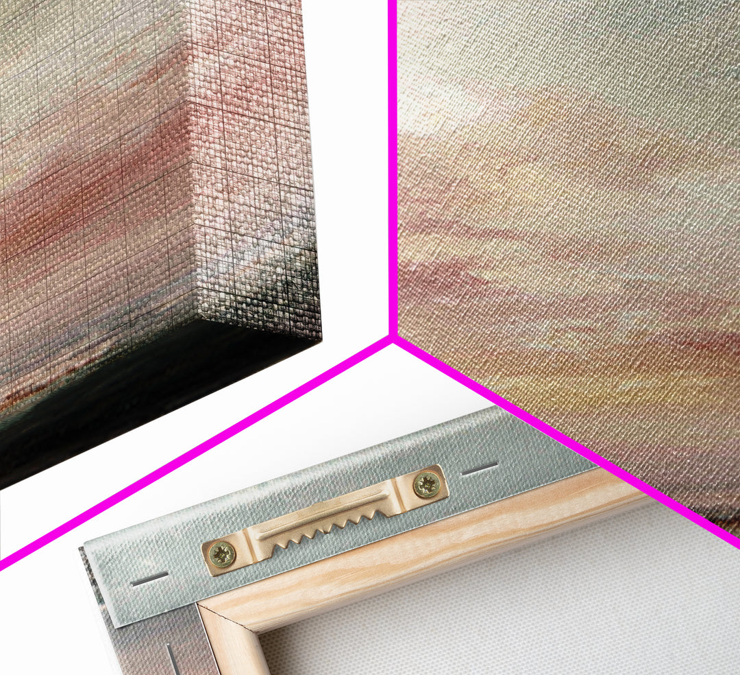 Blush Cloudscape with Dreamy Atmosphere Canvas Print, Wedding Art, Custom Painting, Living Room Decor, Oil Painting, Romance, WED-1x1-15