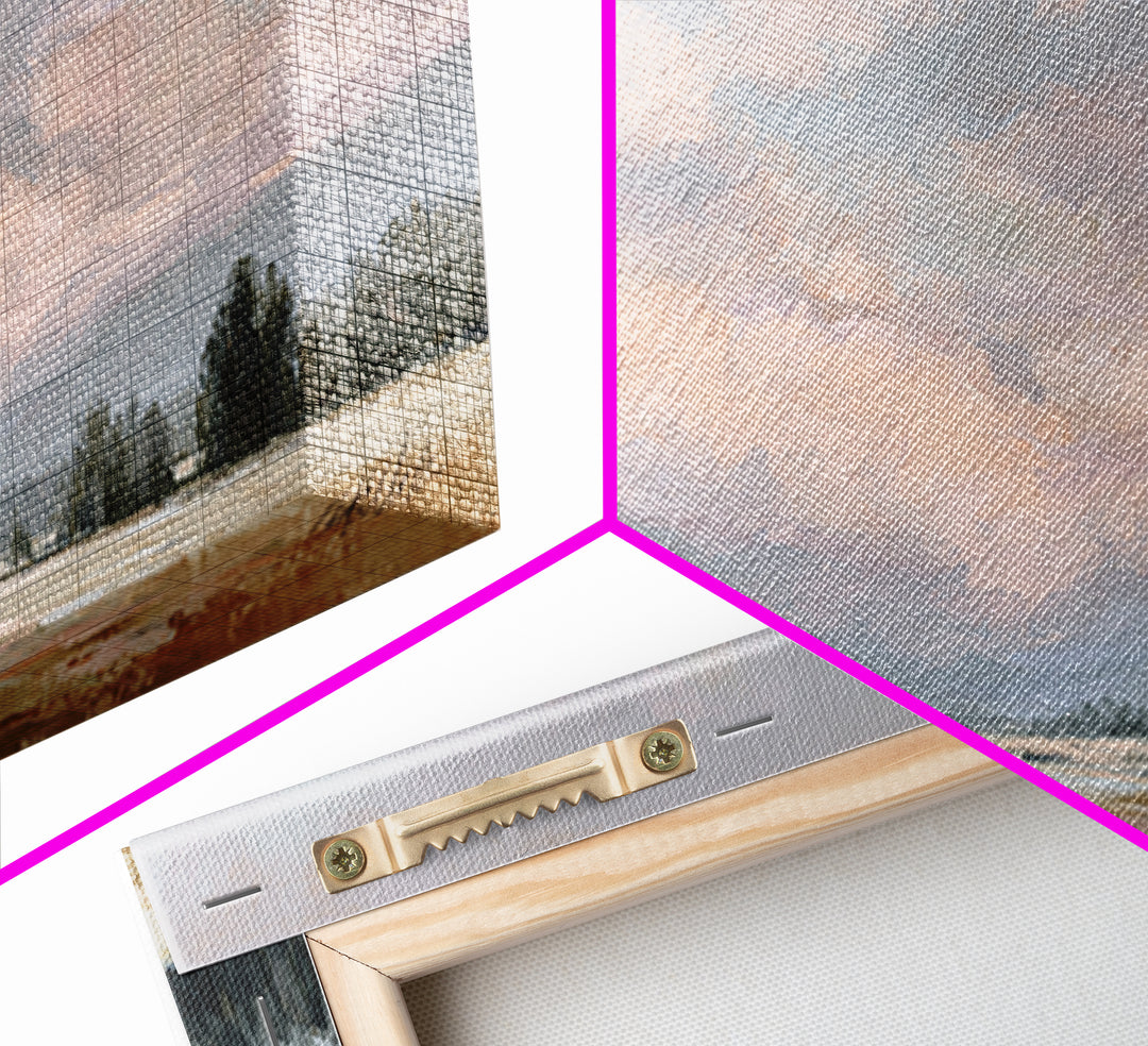 Blush Cloudscape with Dreamy Atmosphere Framed Canvas Print, Wedding Art, Downloadable Art, Living Room Decor, Watercolor Art, WED-2x1-59