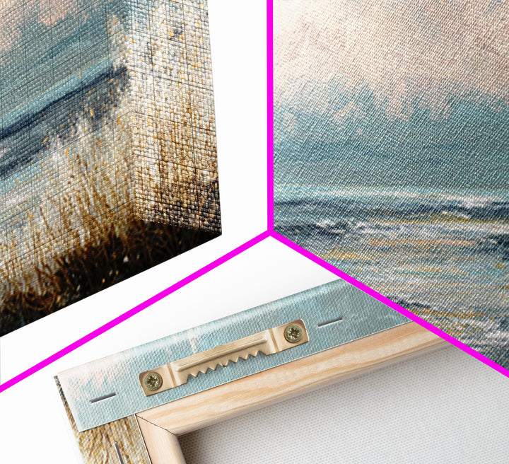 Blush Cloudscape with Dreamy Atmosphere Framed Canvas Print, Wedding Art, Room Decor, Living Room Decor, Fine Art, Romance, WED-2x1-83
