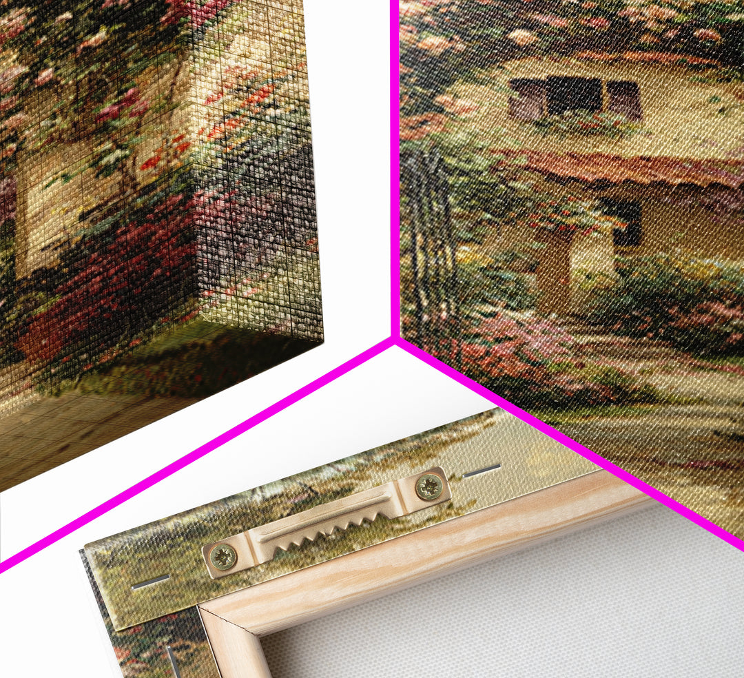 Romantic Garden Arch Covered Framed Canvas Print, Wedding Art, Modern Decor, Living Room Decor, Fine Art, Romance, Wedding Gift, WED-2x3-42