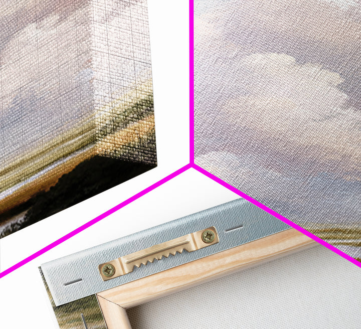 Blush Cloudscape with Dreamy Atmosphere Canvas Print, Wedding Art, Wedding Guest Book, Living Room Decor, Oil Painting, Romance, WED-2x3-95