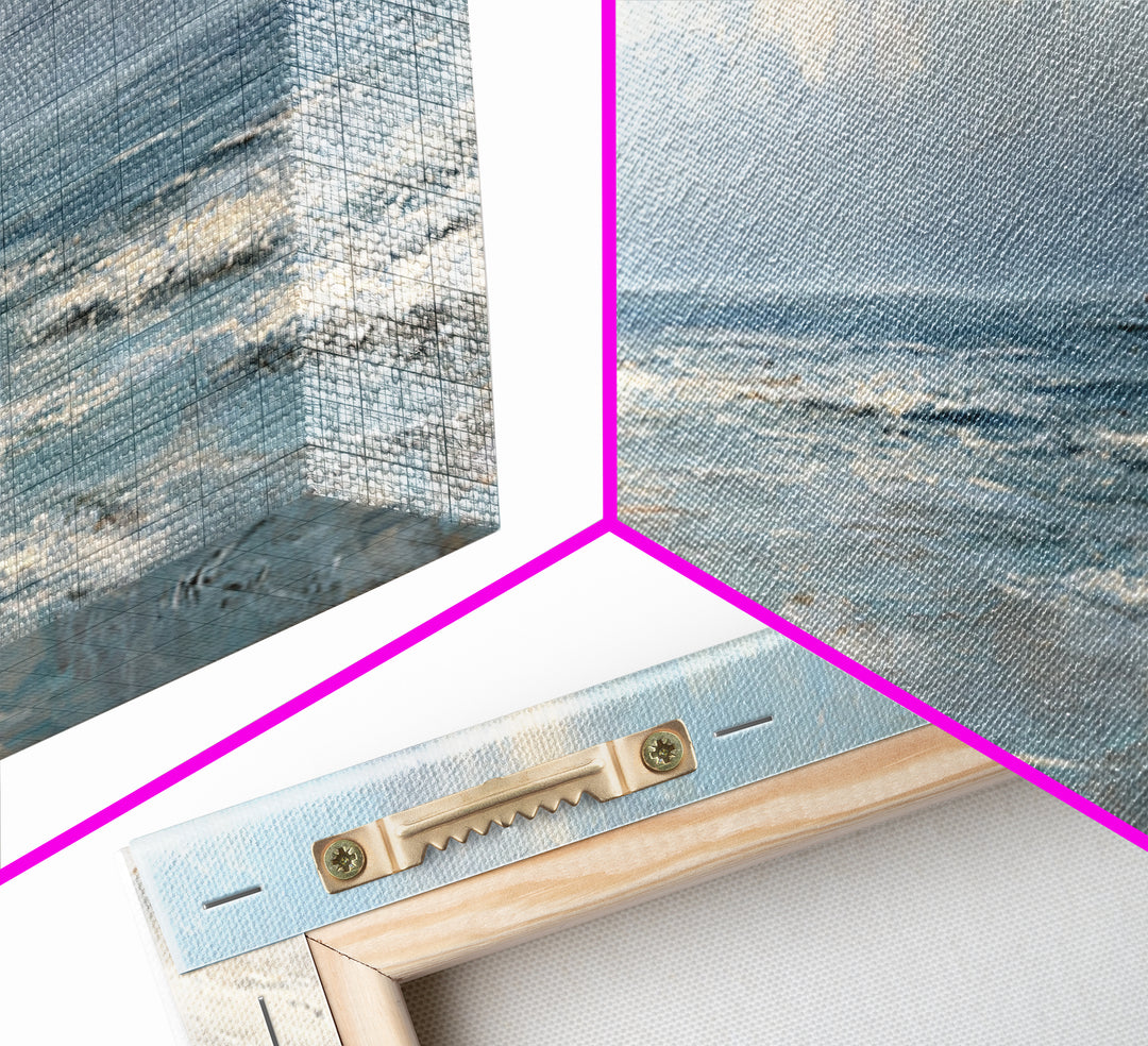 Honeymoon Coastal Sunset Framed Canvas Print, Wedding Art, Wedding Table Decor, Living Room Decor, Fine Art, Romance, WED-3x1-81
