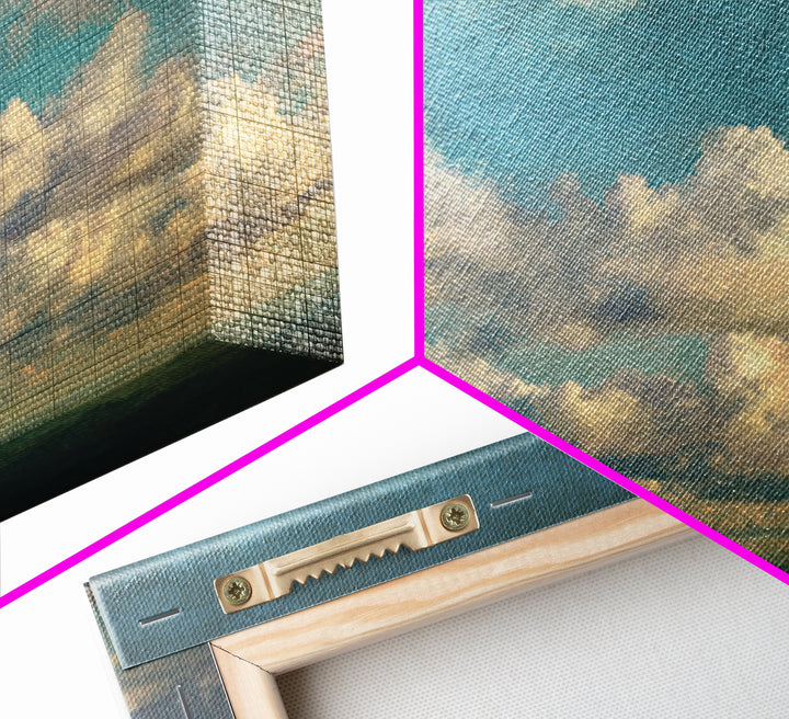 Blush Cloudscape with Dreamy Atmosphere Canvas Print, Wedding Art, Downloadable Art, Living Room Decor, Abstract Art, Romance, WED-3x2-43