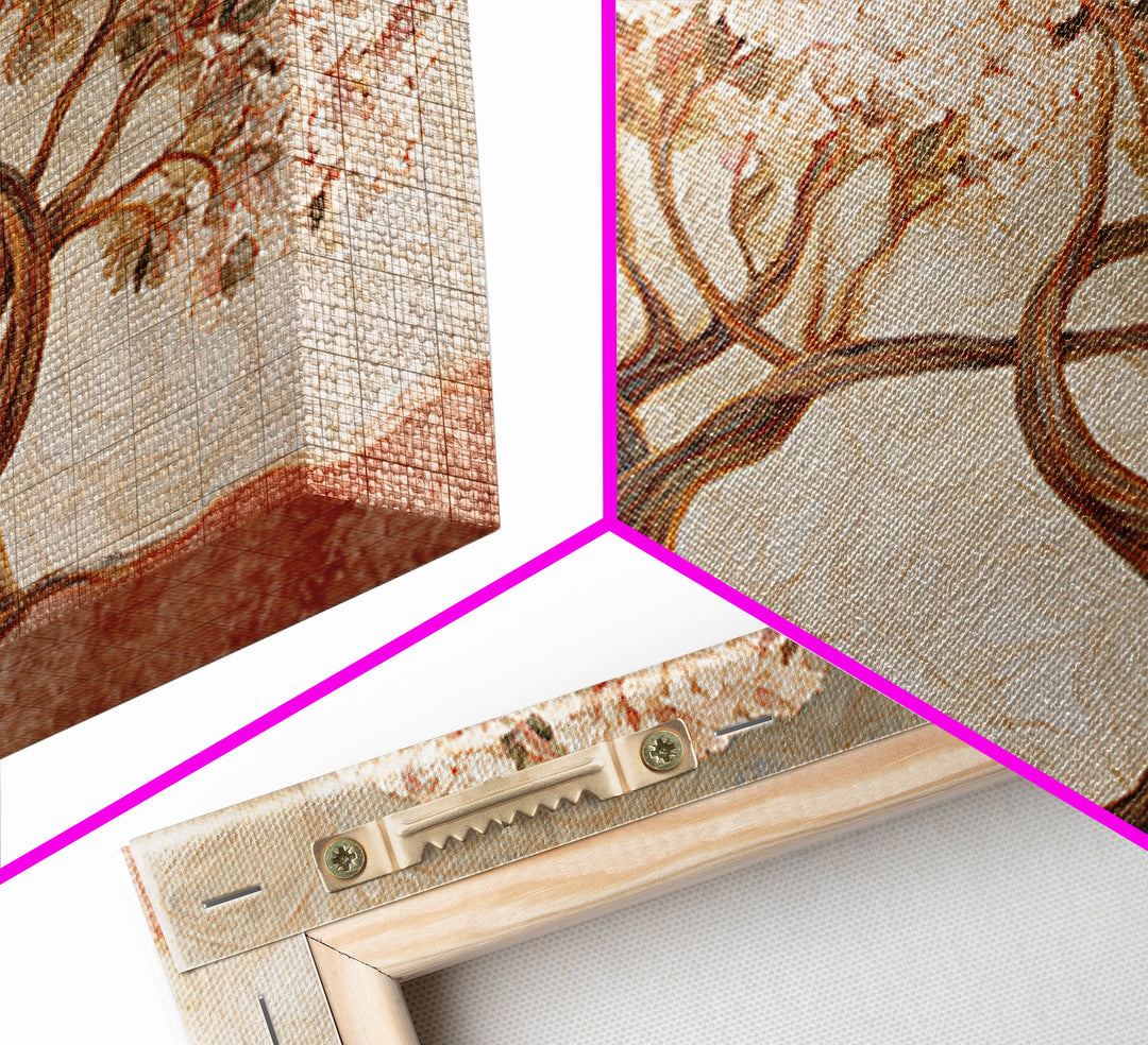 Two Intertwined Trees as Symbolic Artwork Canvas Print, Wedding Art, Wedding Guestbook, Living Room Decor, Fine Art, Romance, WED-3x2-51