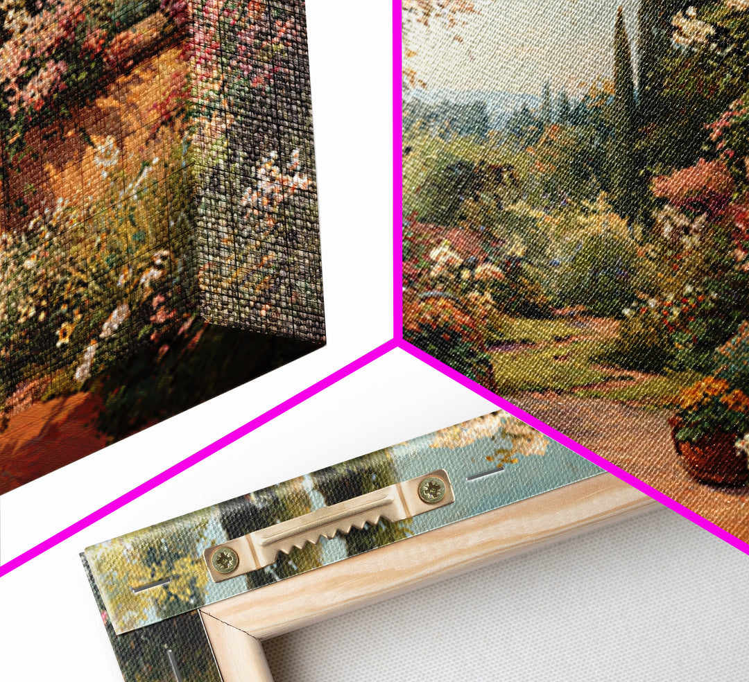 Romantic Garden Arch Covered Framed Canvas Print, Wedding Art, Custom Wedding Gift, Living Room Decor, Watercolor Art, Romance, WED-3x2-86