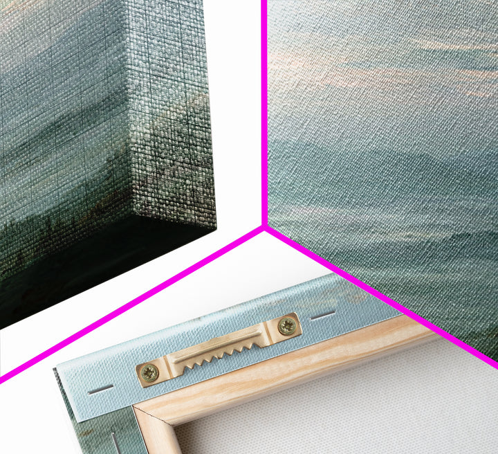 Blush Cloudscape with Dreamy Atmosphere Framed Canvas Print, Wedding Art, Modern Decor, Living Room Decor, Oil Painting, WED-3x2-91