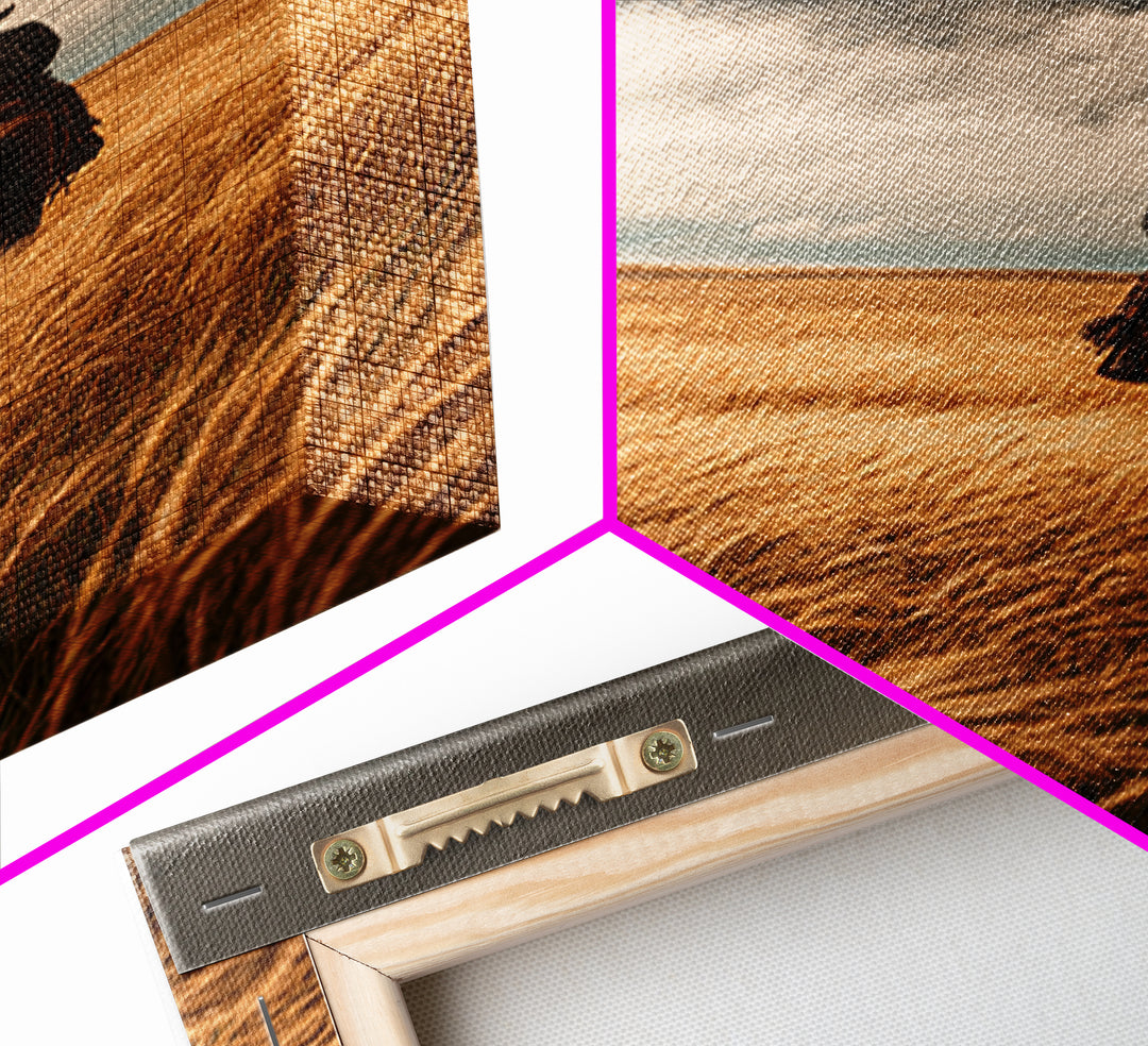 Golden Wheat Field Canvas Print, Western Art, Statement Artwork, Southwestern Decor, Fine Art, Frontier, Painting, Art Print, WES-2x3-32