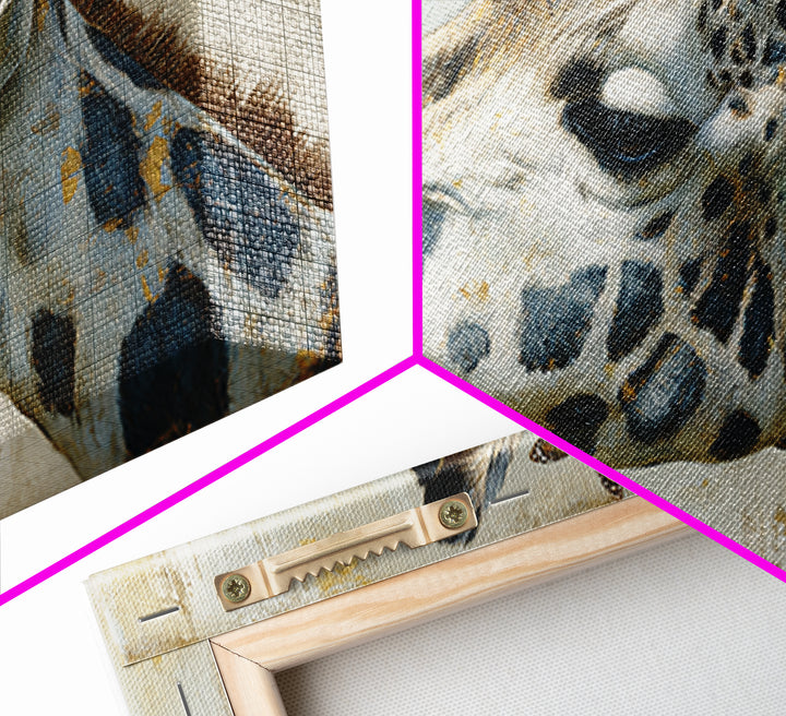 Giraffe with Scarf and Butterflies Framed Canvas Print, Whimsical Art, Minimalist Decor, Living Room Decor, Fine Art, Wonder, WHI-2x1-6