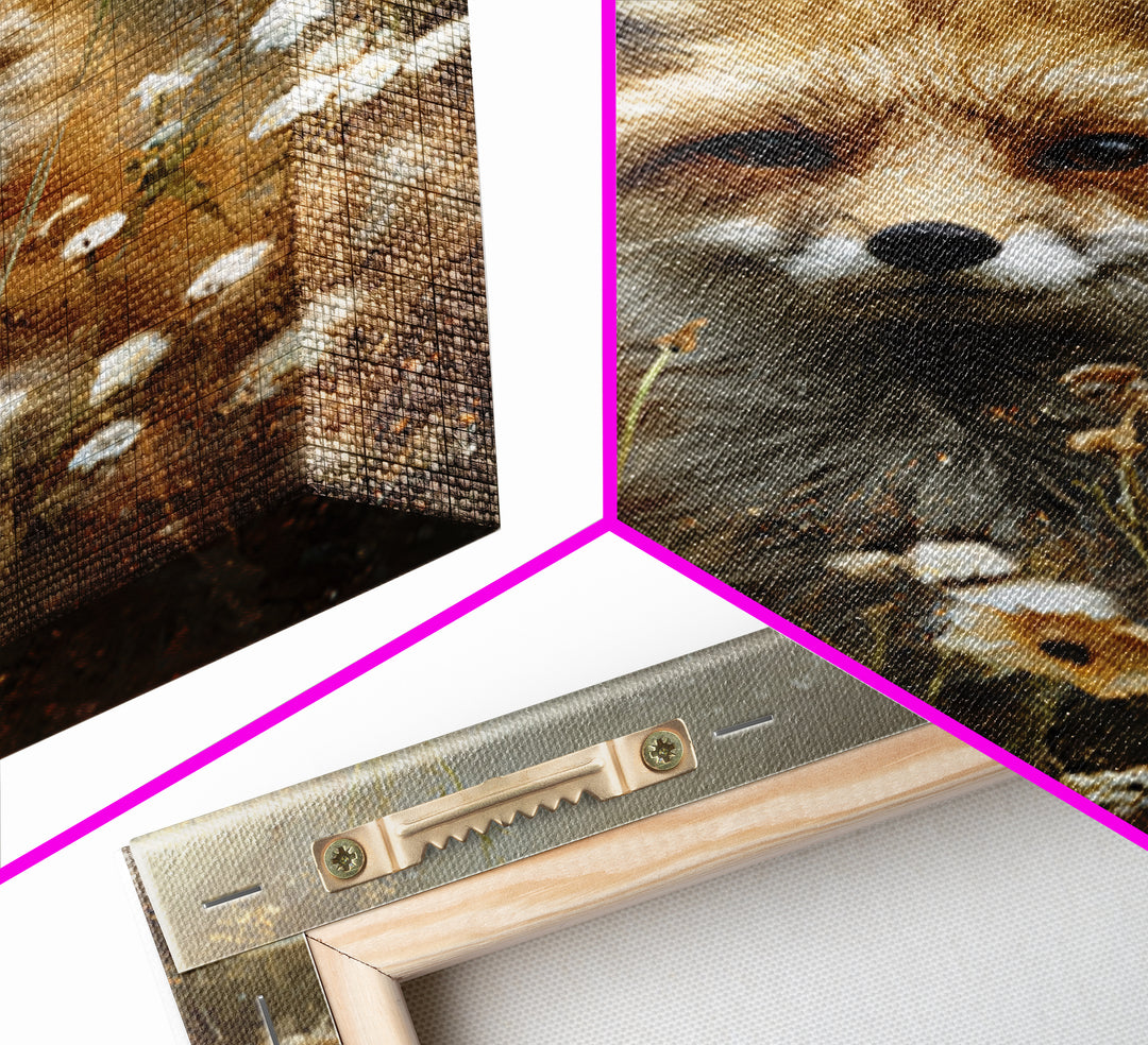 Fox Wearing a Tiny Crown Canvas Print, Whimsical Art, Dopamine Decor, Living Room Decor, Fine Art, Wonder, Fine Art Print, WHI-2x3-57