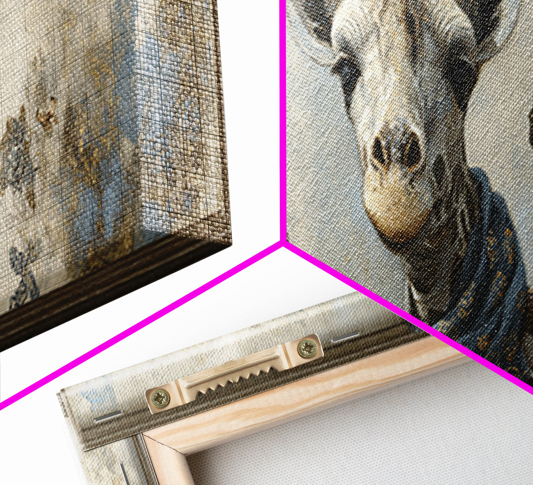 Giraffe with Scarf and Butterflies Canvas Print, Whimsical Art, Printable Art, Living Room Decor, Watercolor Art, Wonder, WHI-3x1-50
