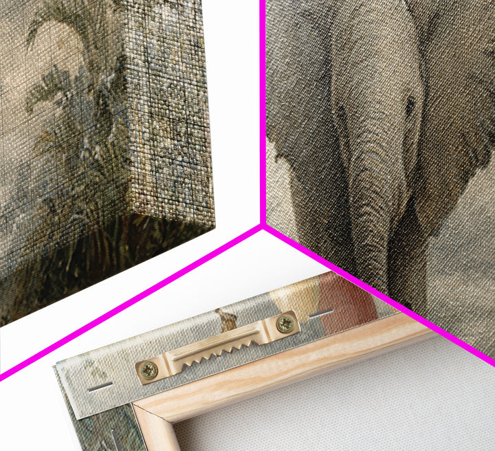 Elephant Holding Balloons Canvas Print, Whimsical Art, Pet Portrait, Living Room Decor, Fine Art, Wonder, Abstract Wall Art, WHI-3x1-91