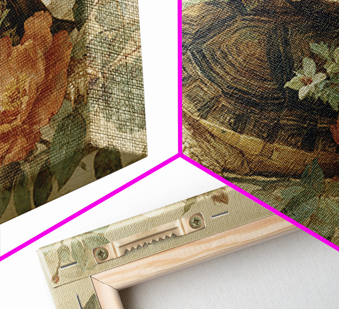 Turtle with Garden Growing on Shell Canvas Print, Whimsical Art, Printable Art, Living Room Decor, Fine Art, Wonder, Cat Art, WHI-3x2-26