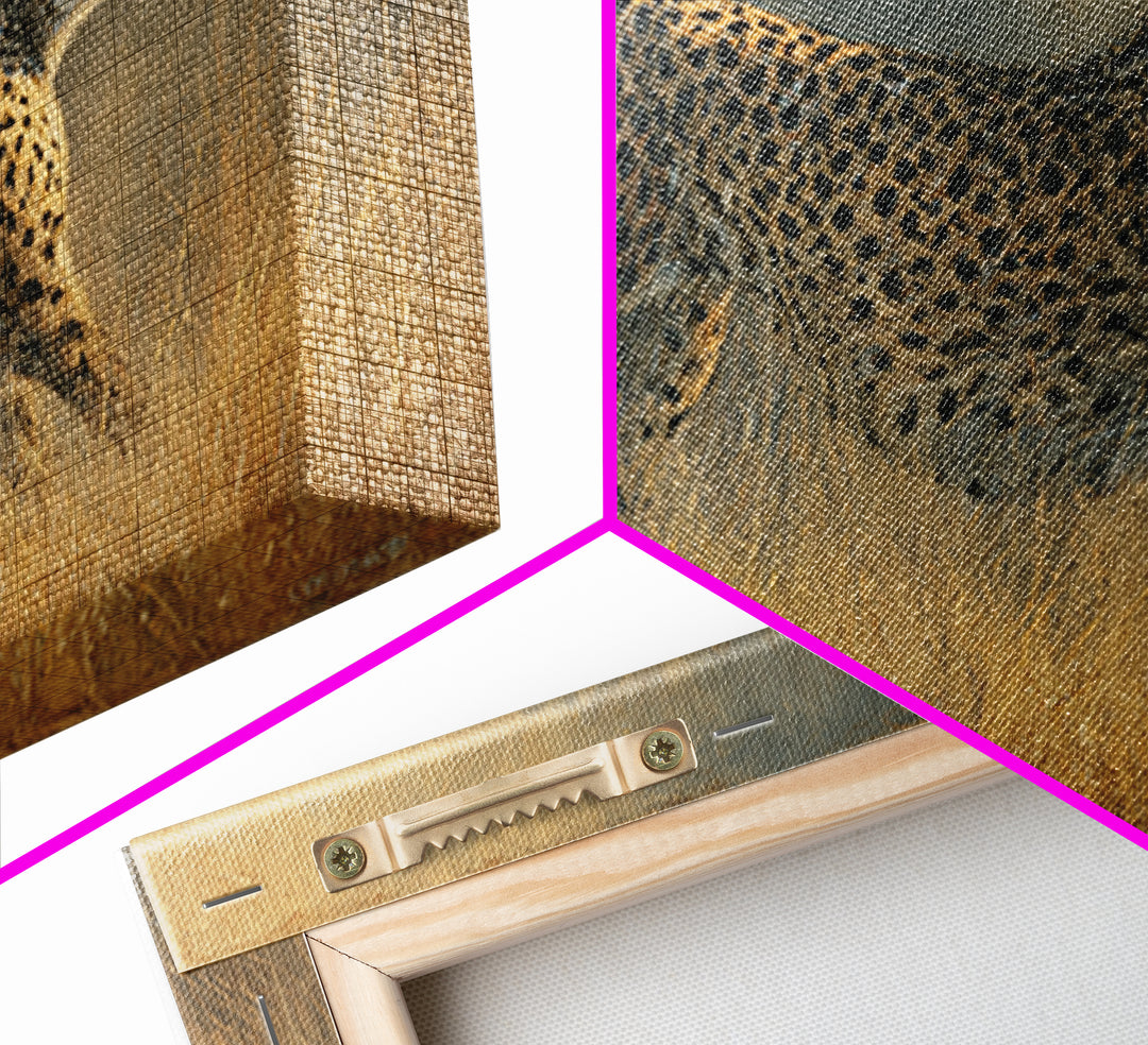 Cheetah Running Through Warm Dust Canvas Print, Wildlife Art, Contemporary Art, Living Room Decor, Wild, Wall Art Print, WIL-2x1-17