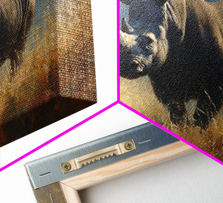 Rhino in Dramatic Stormy Light Canvas Print, Wildlife Art, Modern Wall Art, Living Room Decor, Fine Art, Wild, Bird Wall Art, WIL-3x2-12
