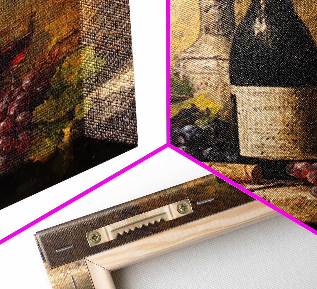 Old Cellar Key and Wine Label Shapes Framed Canvas Print, Winery Art, Wall Decor, Winery Decor, Fine Art, Vineyard, Kitchen Art, WIN-1x1-12