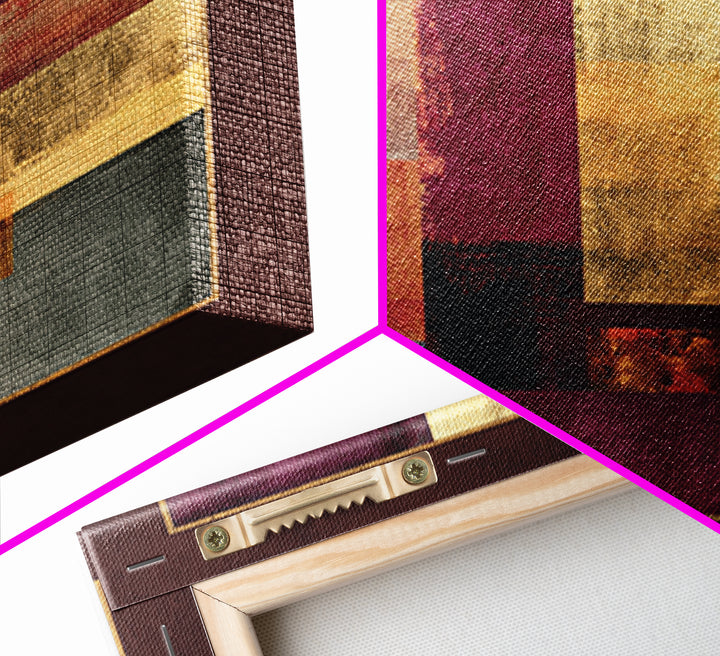 Burgundy Abstract with Gold Accents Canvas Print, Winery Art, Artwork, Winery Decor, Abstract Art, Vineyard, Bar Decor, WIN-1x1-23