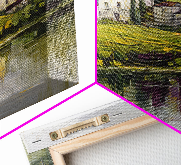 French Vineyard Hills Framed Canvas Print, Winery Art, Gallery Decor, Winery Decor, Fine Art, Vineyard, Wall Art, Home Decor, WIN-1x1-32