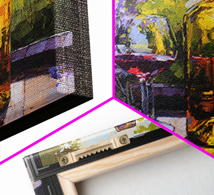 Wine Barrel with Lavender and Sunlight Canvas Print, Winery Art, Travel Poster, Winery Decor, Oil Painting, Vineyard, WIN-1x1-54