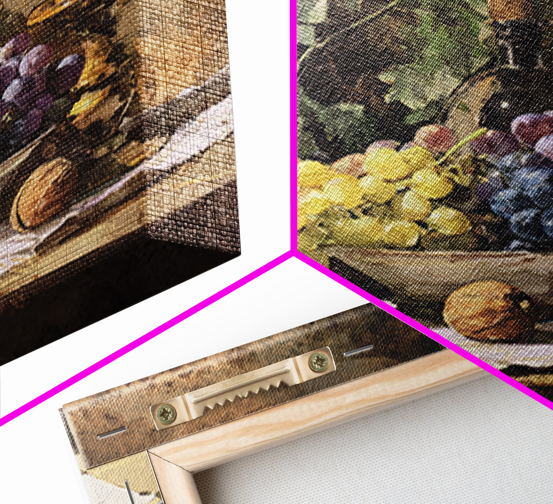 Champagne Grapes and White Linen Still Life Canvas Print, Winery Art, Art, Winery Decor, Fine Art, Vineyard, Farmhouse Decor, WIN-1x1-77