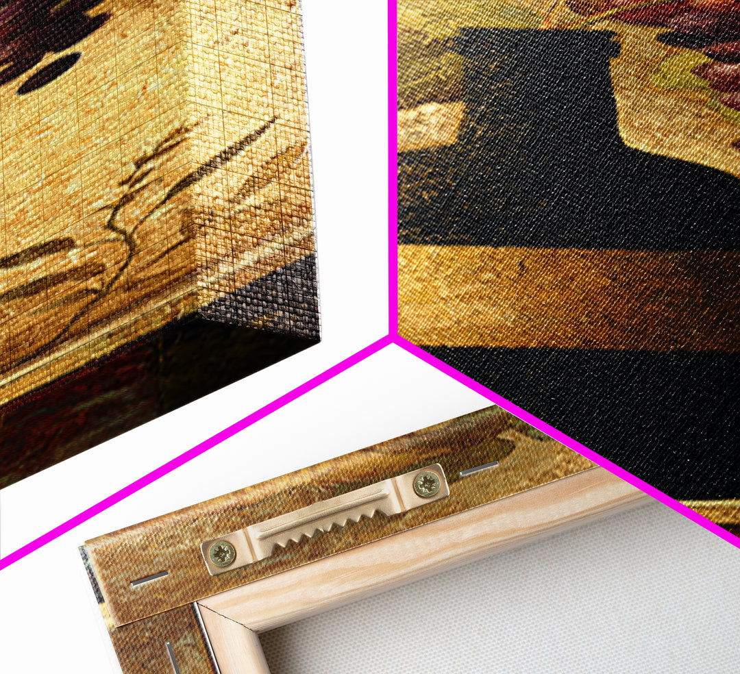 Black and Gold Wine Bottle Silhouette Canvas Print, Winery Art, Bar Art, Winery Decor, Fine Art, Vineyard, Textured Painting, WIN-1x3-100