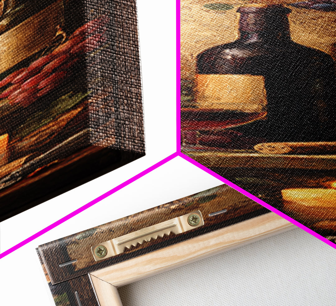 Corkscrew and Corks on Rustic Wood Canvas Print, Winery Art, Kitchen Wall Art, Winery Decor, Fine Art, Vineyard, Matisse Print, WIN-1x3-40