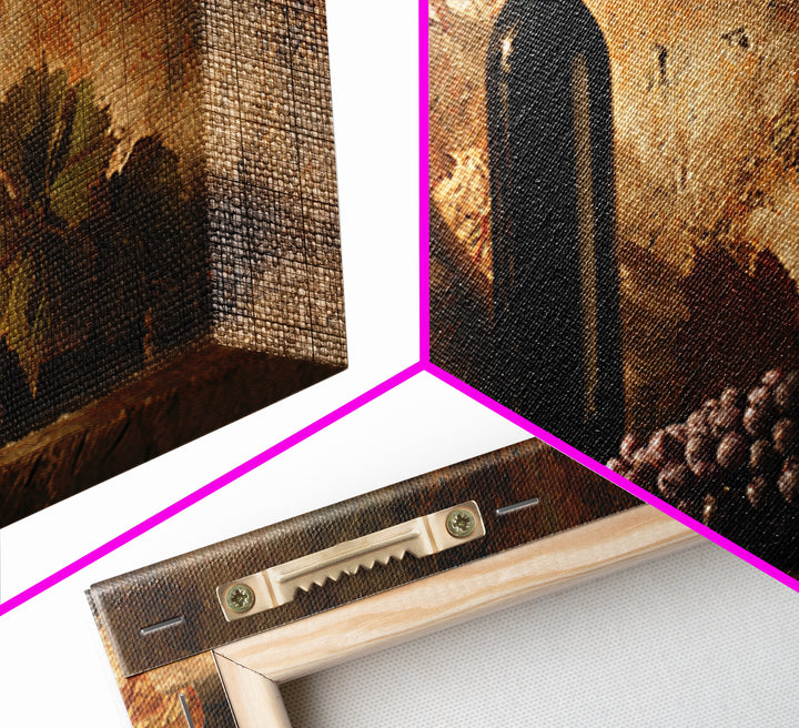 Black and Gold Wine Bottle Silhouette Framed Canvas Print, Winery Art, Room Decor, Winery Decor, Fine Art, Vineyard, WIN-2x1-12