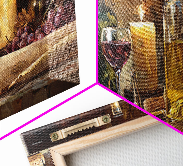 Corks Arranged as Geometric Pattern Framed Canvas Print, Winery Art, Luxury Decor, Winery Decor, Abstract Art, Vineyard, WIN-2x1-14