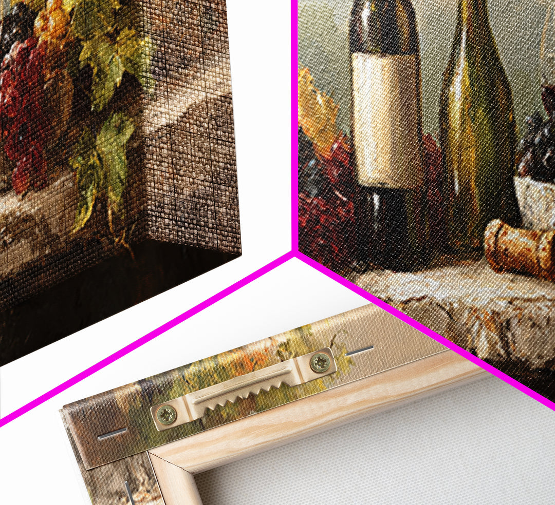 Italian Villa Vineyard Landscape Framed Canvas Print, Winery Art, Fine Art Print, Winery Decor, Fine Art, Vineyard, Wall Decor, WIN-2x1-16