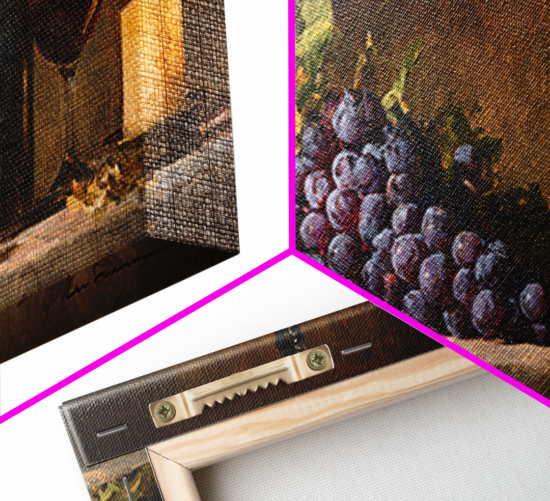 Single Grape Cluster Botanical Study Canvas Print, Winery Art, Print, Winery Decor, Fine Art, Vineyard, Wall Art Print, WIN-2x1-17